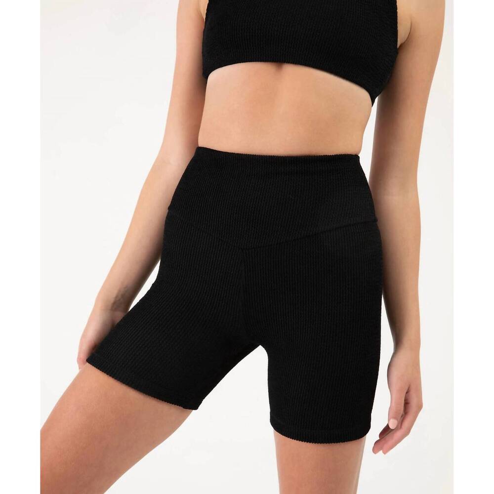 NEW BLOCH women's high waisted 5” biker shorts in graphite